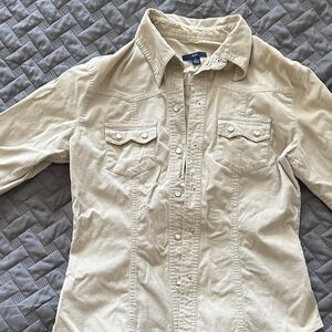 Gap biege corduroy western shirt